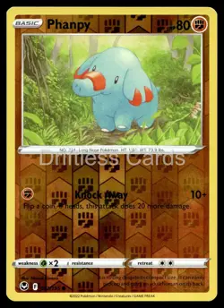Phanpy 091/195 Common Silver Tempest Pokemon Reverse Holo NM/M - Image 1