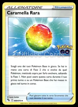 Rare Candy 069/078 Uncommon Pokemon GO Pokemon NM/M *ITALIAN* - Image 1