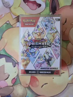 Pokemon TCG Scarlet & Violet Prismatic Evolutions Booster Bundle Box 6 Packs - Image 1