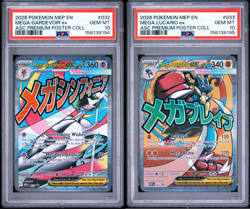 PSA 10 TRUE SEQUENTIAL Mega Gardevoir Ex 032 Mega Lucario Ex 033 Mega Ev Promo - Image 1