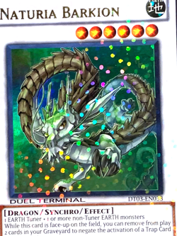 yugioh Naturia Barkion DT03-EN038 Ultra Parallel Rare Near Mint - Image 2