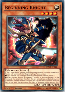 Beginning Knight - DOCS-EN022 - Super Rare - 1st Edition Yugioh - Image 1