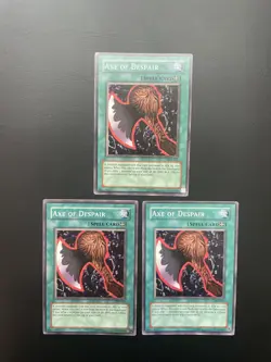 Yugioh Axe Of Despair SYE-035 Unlimited Edition Common LP/MP X3 - Image 1