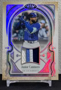Junior Caminero 2026 Topps Tier One Talent Relic Holo Silver 7/10 #T1TR-JCA Rays - Image 1