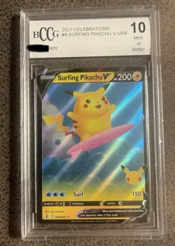 Surfing Pikachu V 008/025 Celebrations Holo BCCG 10 - Image 1