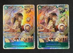 2x One Piece TCG Monkey D. Luffy ST30-012 Starter Deck Ex Holo SR 6000 - Image 1