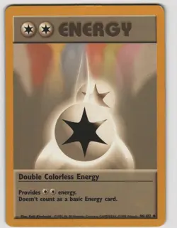 Double Colorless Energy Uncommon Base Set Unlimited 96/102 Near Mint Pokemon - Image 1