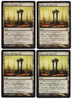 Skarrg, the Rage Pits x4 4x 2006 Guildpact PLAYSET Colorless Unc Land MTG NM AZ1 - Image 1