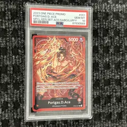 PSA 10 Portgas D. Ace leader OP03-001 English Special Goods Set One Piece HTF - Image 1