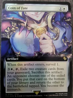 coin of fate mtg boarderless foil final fantasy - Image 2