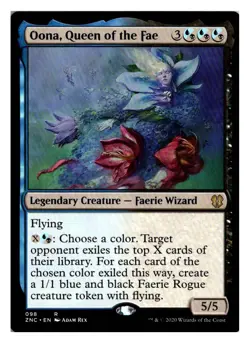 Magic MTG Oona, Queen of the Fae 98 R Commander: Zendikar Rising Card Near Mint - Image 1