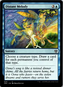 Distant Melody 24 Common Commander: Zendikar Rising MTG NM - Image 1