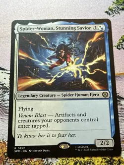 MTG - 1x Spider-Woman, Stunning Savior - Foil - Marvel's Spider-Man - Image 1
