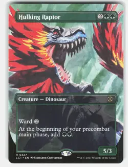 Hulking Raptor (Borderless) 327 Magic The Lost Caverns of Ixalan *NM* - Image 1