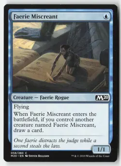 MTG - Faerie Miscreant #58 - Regular - M20 Core Set 2020 - Image 1