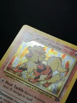 Blaine's Arcanine 1/132 Gym Challenge Unlimited Holo Pokemon Card HP - Image 5