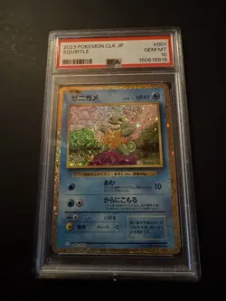 PSA 10 Squirtle 01/32 CLK Holo Pokemon Card Game Classic Japanese Pokemon TCG - Image 1
