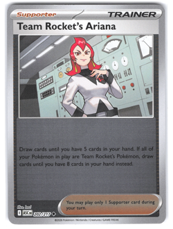 Team Rocket's Ariana 202/217 Reverse Holo Pokemon TCG Ascended Heroes - Image 1