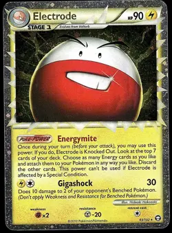 Electrode 93/102 Prime Rare HGSS Triumphant Pokemon Moderately Played - Image 1