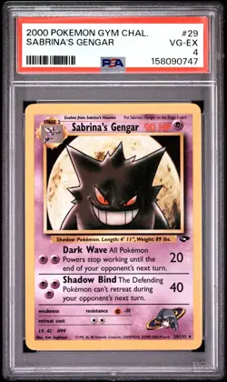 2000 POKEMON GYM CHALLENGE #29 SABRINA'S GENGAR PSA 4 - Image 1