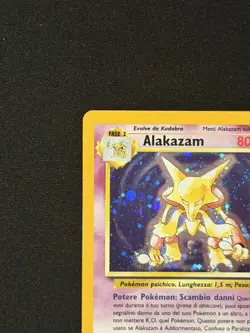 Alakazam Holo 1/102 Base Set ITA Unlimited WOTC Pokemon Vintage Originale - Image 2