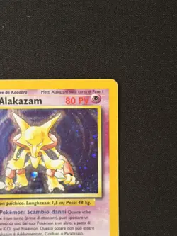 Alakazam Holo 1/102 Base Set ITA Unlimited WOTC Pokemon Vintage Originale - Image 3