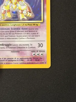Alakazam Holo 1/102 Base Set ITA Unlimited WOTC Pokemon Vintage Originale - Image 5
