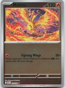 Moltres 014/094 Reverse Holo ME02: Phantasmal Flames Pokemon NM - Image 1