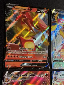 Pokemon TCG Darkness Ablaze Centiskorch Vmax 191/189 034/189 V 179/189 033/189 - Image 2