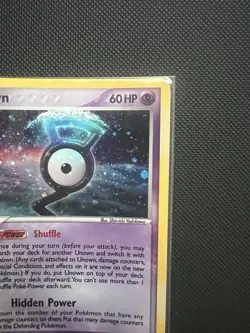 Pokemon TCG Unown G/28 Holo Rare Unseen Forces LP Vintage With Swirl! See Photos - Image 3