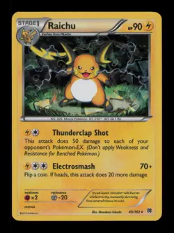 RAICHU (XY BREAKTHROUGH) (CRACKED ICE HOLO) HOLO RARE 49/162 LP POKEMON - Image 1