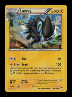 LUXRAY (CRACKED ICE HOLO) HOLO RARE 46/122 LP POKEMON - Image 1