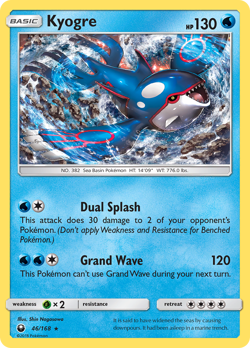 Kyogre 46/168 Holo Rare Celestial Storm Pokemon Lightly Played - Image 2