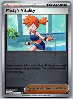 Misty's Vitality 080/084 Uncommon Pitch Black Pokemon Reverse Holo Near Mint - Image 1