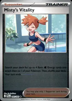 Misty's Vitality 080/084 Uncommon Pitch Black Pokemon Reverse Holo Near Mint - Image 1