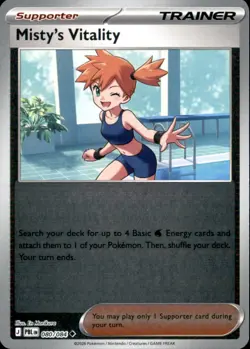 Misty's Vitality 080/084 Uncommon Pitch Black Pokemon Reverse Holo Near Mint - Image 1