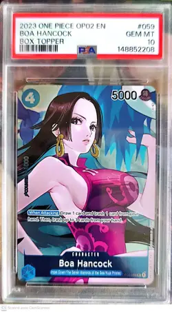 One Piece TCG Boa Hancock OP02-059 Box Topper PSA 10 - Image 1