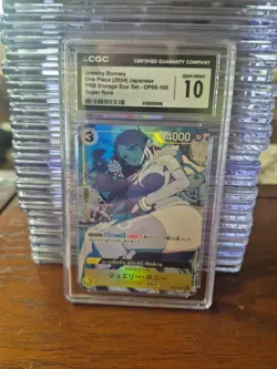 Jewelry Bonney CGC 10 Super Rare OP08-105 One Piece CCG Promotional Japanese - Image 1