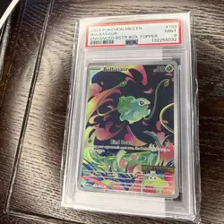 Pokemon TCG Bulbasaur 133/132 Me01 stamped Mega Evolution Holo Box PSA 9 - Image 1