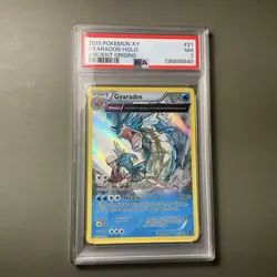PSA 7 NM 2015 POKEMON XY ANCIENT ORIGINS #21 GYARADOS HOLO - Image 1