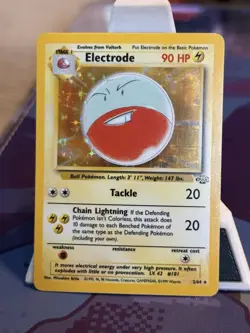 Pokemon TCG Electrode Jungle 2/64 Holo Unlimited Holo Rare Pokemon Card LP - Image 1