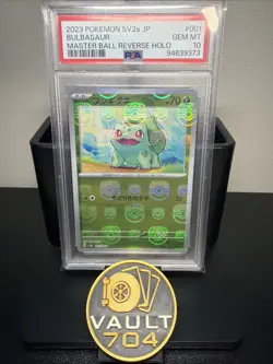 Pokemon 2023 SV2a Card 151 Bulbasaur 001/165 Master Ball RH Japanese PSA 10 - Image 3