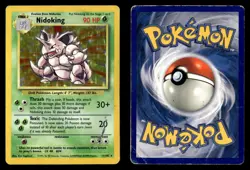 Nidoking 11/102 Holo Rare Base Set Unlimited Pokemon Card - 3 - Image 1