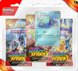 Surging Sparks POKEMON TCG Scarlet & Violet Three Booster Blister - Quagsire - Image 2