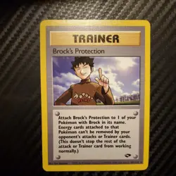 BROCK'S PROTECTION *Rare* - Gym Challenge 101/132 - Pokemon TCG NM - Image 1
