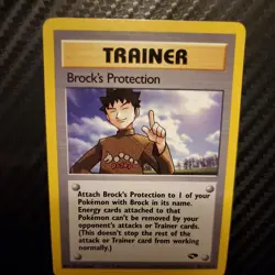 BROCK'S PROTECTION *Rare* - Gym Challenge 101/132 - Pokemon TCG NM - Image 2