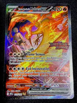 Team Rocket's Moltres EX (Destined Rivals Stamp) 229/182 SIR Pokemon TCG NM-MINT - Image 1