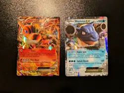 Pokemon TCG Charizard EX 11/83 & Blastoise EX 21/83 Holo Lot MP - Image 1