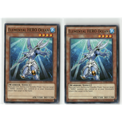2x Elemental HERO Ocean SDHS-EN002 Common Unlimited LP *Free Shipping on $5+ - Image 1