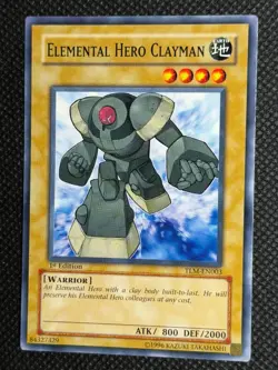 Elemental Hero Clayman TLM-EN003 The Lost Millennium Yu-Gi-Oh 1st Edition LP - Image 1